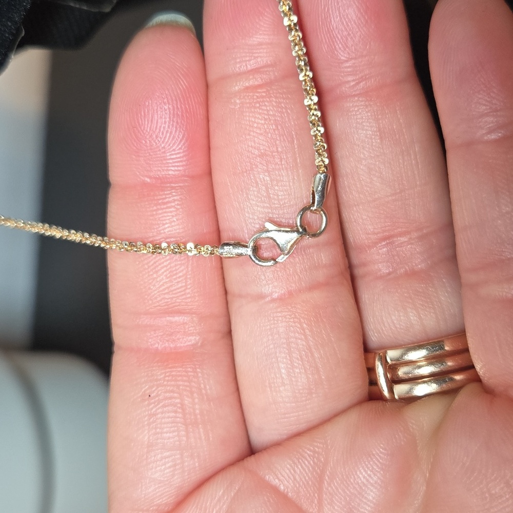 GOLD HEART GUCCI Upcycled CHARM WITH 16" CHAIN NECKLACE - Picture 5 of 5
